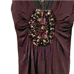 Twenty One Black Sleeves Sequin Medallion Party Dress Y2k  Size S NWT‎